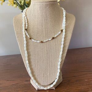 Mother of Pearl (2) Necklaces Bundle